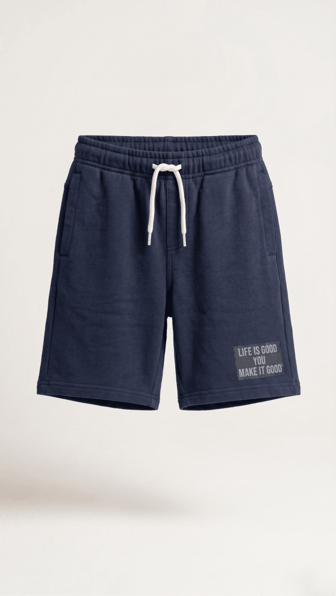 Boys Navy Cotton Graphic Shorts Casual Summer Wear Soft Fabric (BG-000545) - nikkers