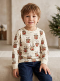 Boys Reindeer "Fa La La La" Christmas Long-Sleeve Top (BG-000989)