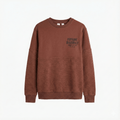 Boys Rust Brown Sweatshirt - Textured Panel & "Future District" Text (BG-000043)