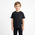 Boys T-shirt with Chest Pocket in Black (BG-000312) - boy tshirt