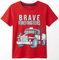 Boys T-shirt with Firetruck (BG-000335) - boy tshirt