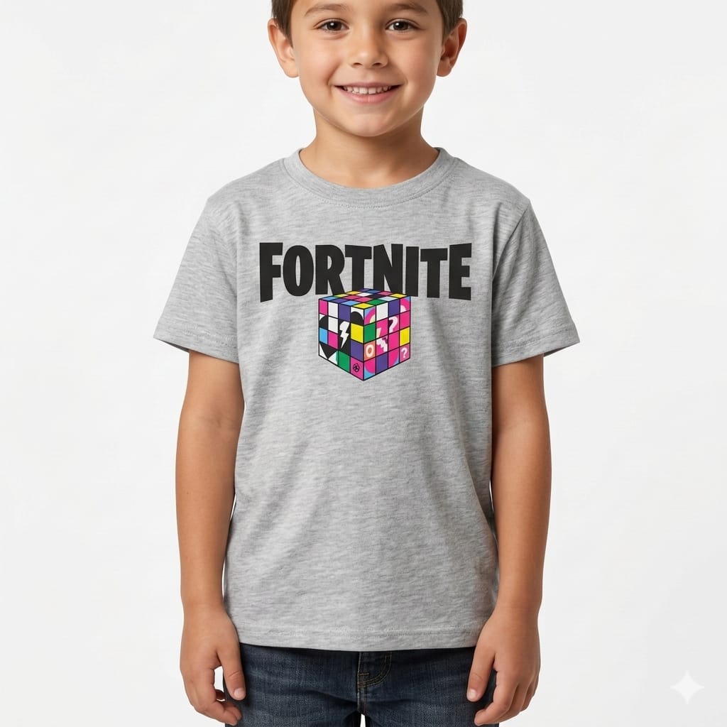 Boys T-shirt with Fornite & Cube Logo (BG-000318)