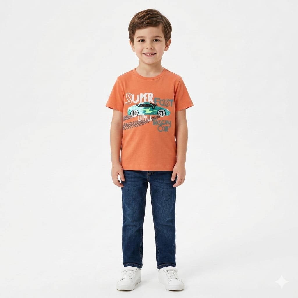 Boys T-shirt with racing Car design (BG-000322) - boy tshirt