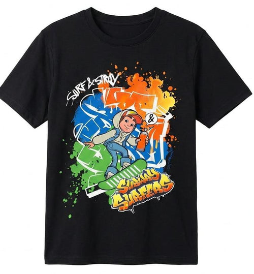 Boys T-shirt with Subway Suffer Print (BG-000313) - boy tshirt