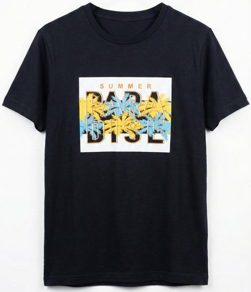 Boys T-shirt with Summer Paradise Palm Tree (BG-000342) - boy tshirt