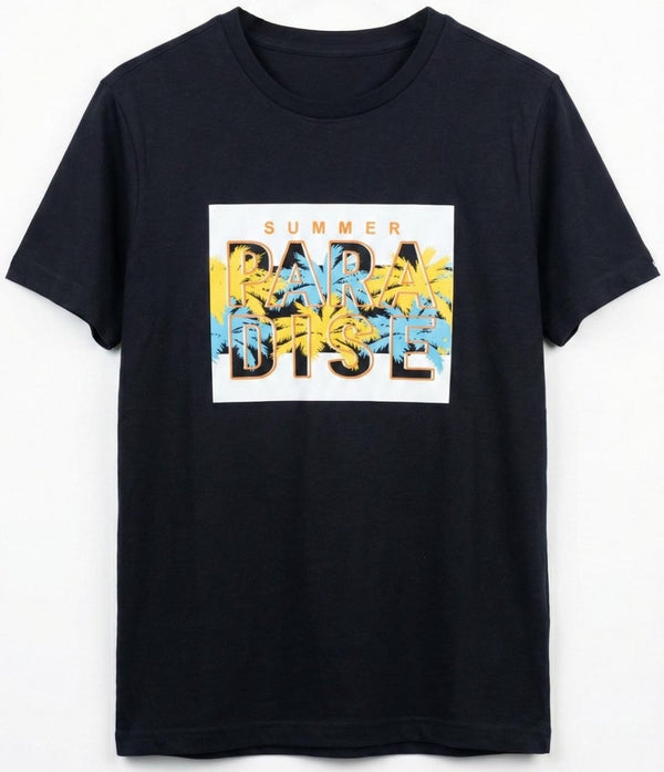 Boys T-shirt with Summer Paradise Palm Tree (BG-000342) - boy tshirt