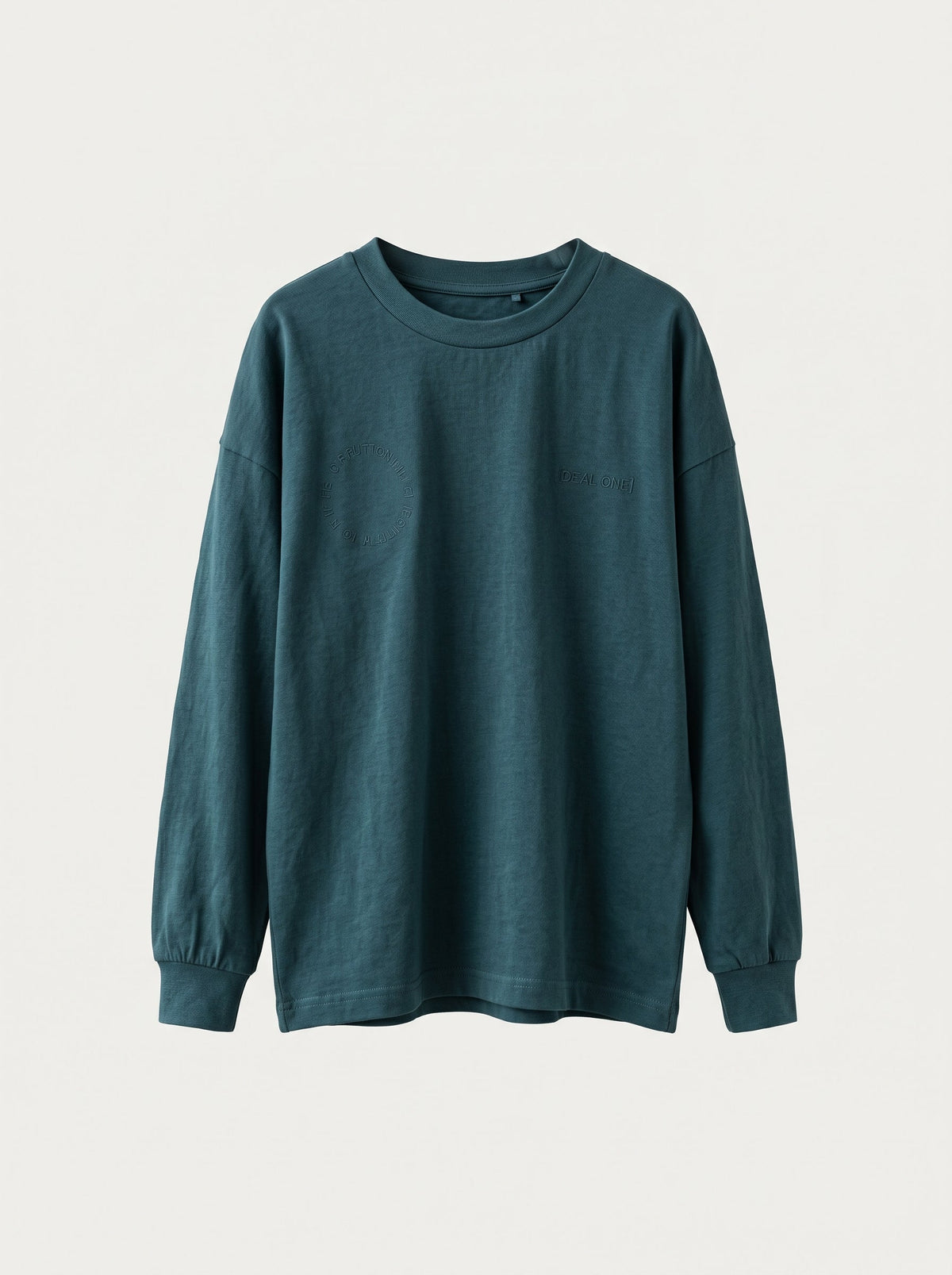 Boys Teal Green Minimalist Graphic Long-Sleeve T-Shirt (BG-000977)