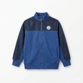 Boys Two-Tone Blue Mock Neck Fleece Zip-Up Jacket (BG-000083)