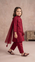BREAK OUT RED 3 PC KURTI (BG-000815)
