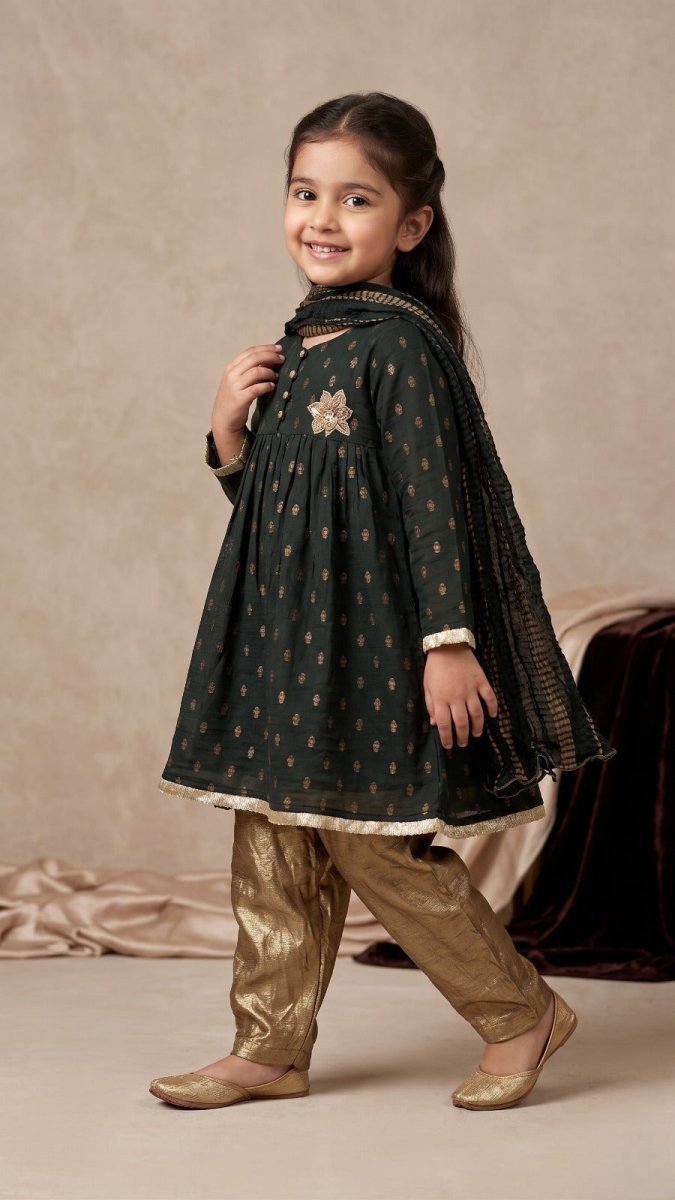 BREAKOUT GREEN 3 PC KURTI (BG-000816) - 2 piece suit