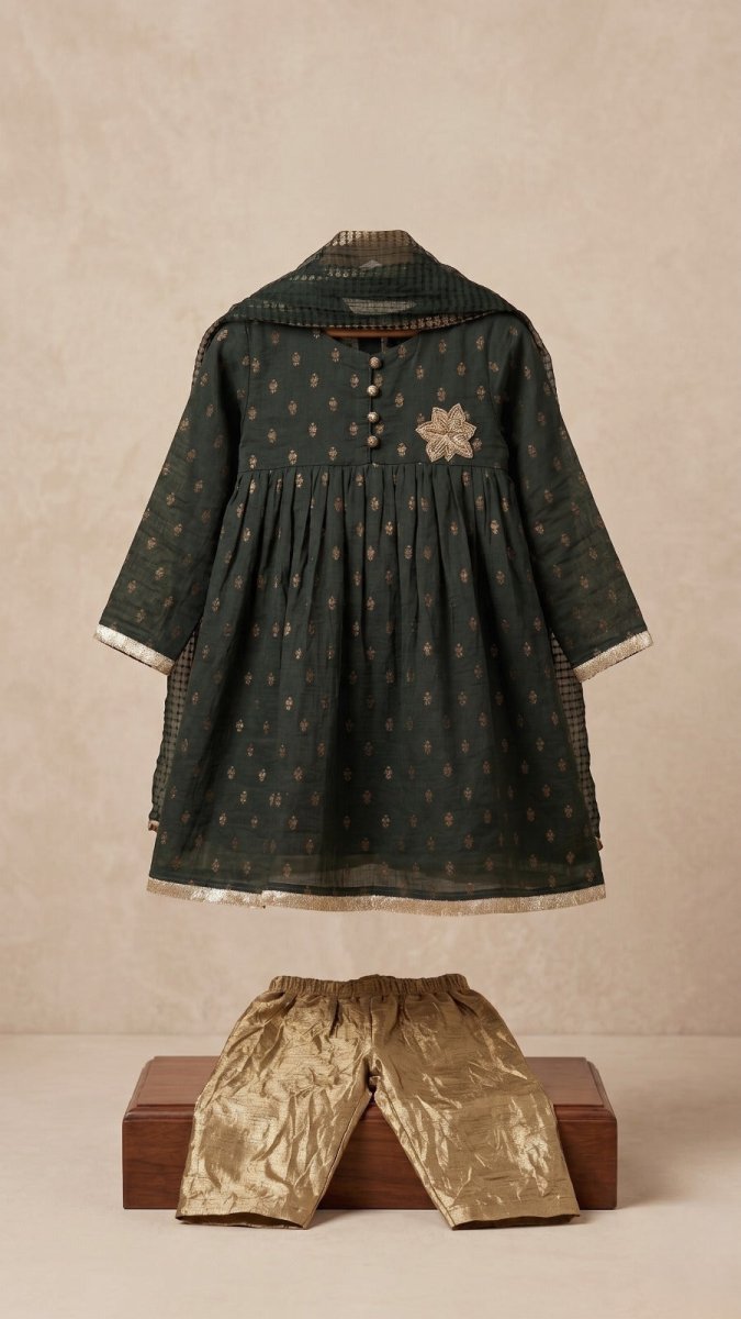 BREAKOUT GREEN 3 PC KURTI (BG-000816) - 2 piece suit