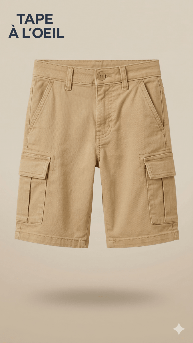 Cargo Shorts "Tape A Loeil" Brand     BG-000497