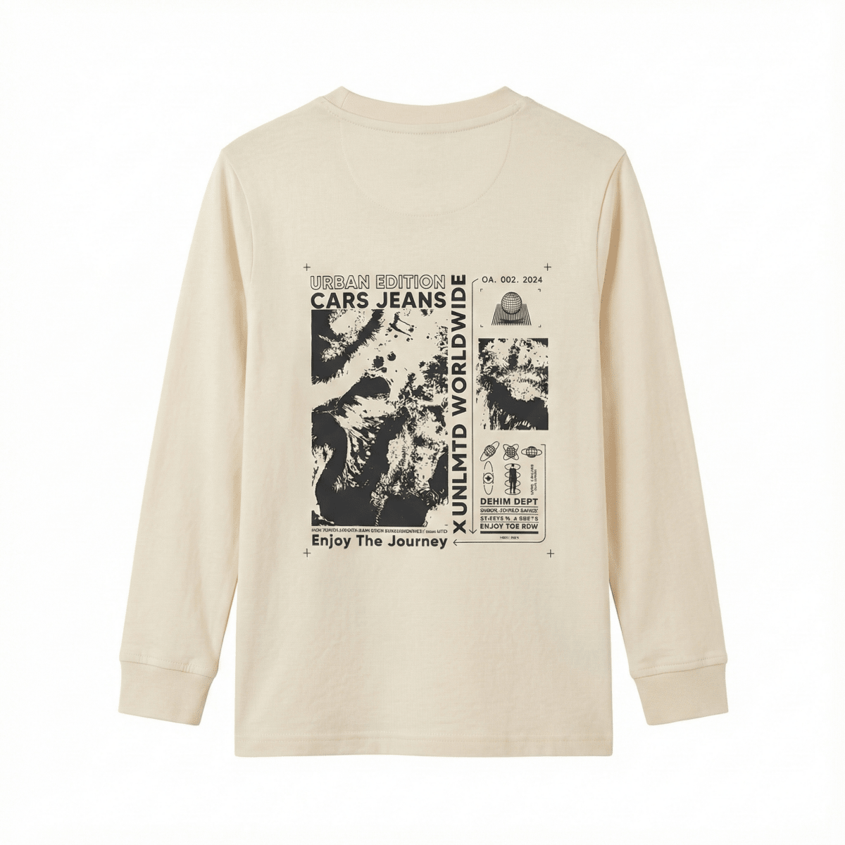 Cars jeans kids creaty sw off white long sleeve Shirt (BG-000096)