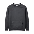 Charcol Raglan Crew Neck Sweatshirt with a Front Kngaroo Pocket & Future Slogan (BG-000199)