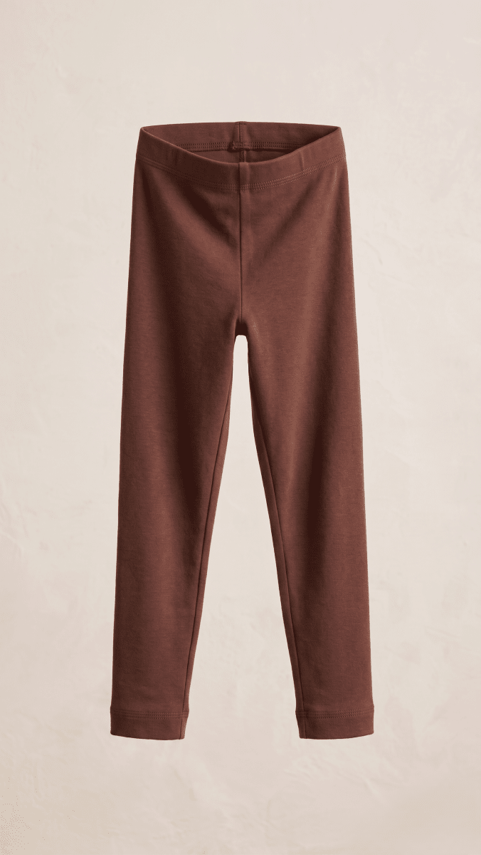 Chocolate Brown Kids' Leggings-Summer (BG-000613)