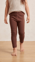 Chocolate Brown Kids' Leggings-Summer (BG-000613)