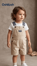 Classic Tan Canvas Shortalls (BG-000593) - dungaree