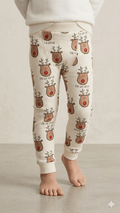 Cream Trouser with Animal Face (BG-000508) - boy trouser