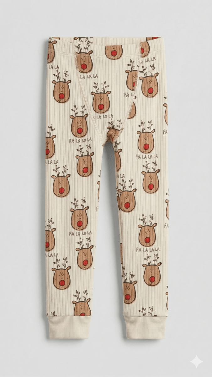 Cream Trouser with Animal Face (BG-000508) - boy trouser
