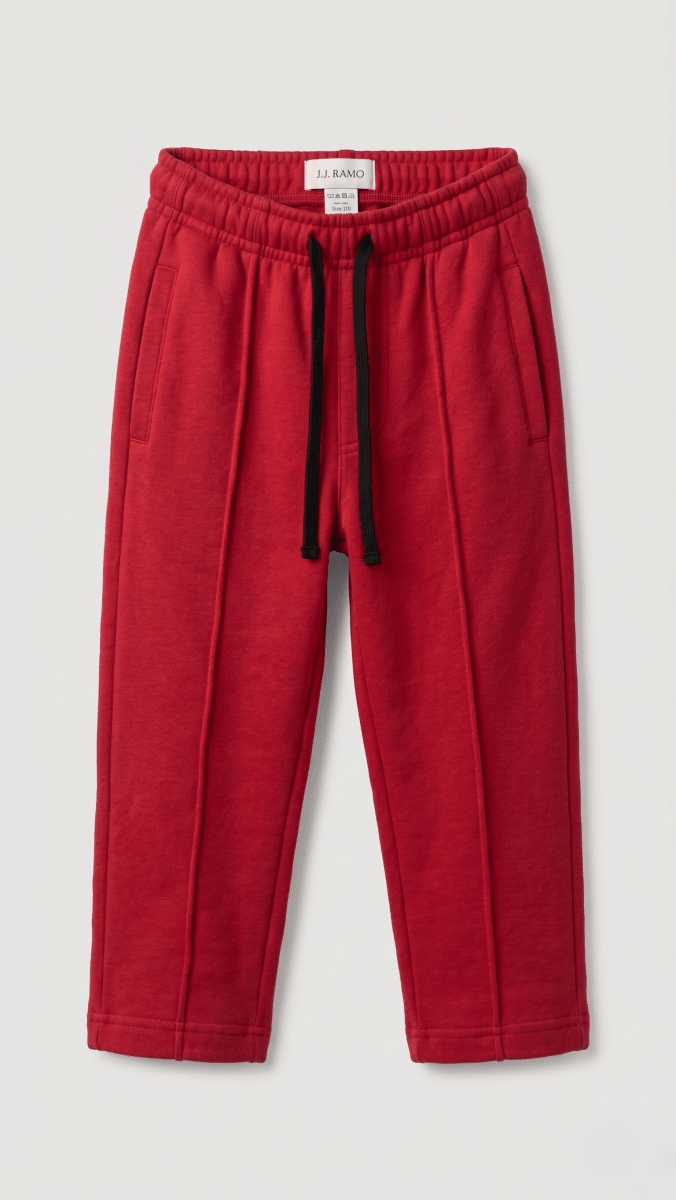 Crimson Red Vibrant Kids Trouser (BG-000562) - Unisex trouser