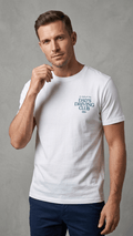 Dad’s Driving Club" The Eighteenth Hole White Tee (BG-000661) - men shirts
