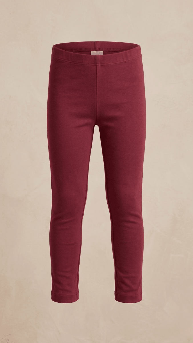 Dark Berry/Burgundy Kids' Leggings-Summer (BG-000606) - girl tights