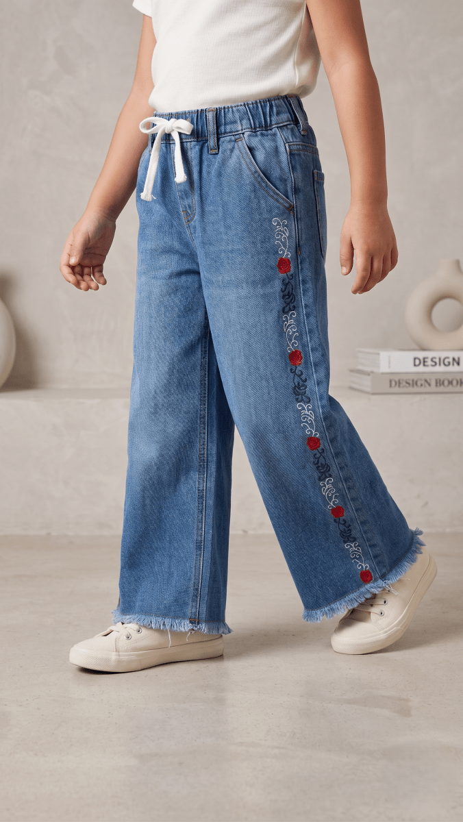 DARK BLUE GIRLS PANT (BG-000567) - girls pants