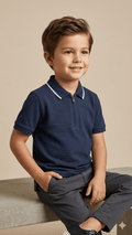 dark blue polo knitted BG-000473 - polo