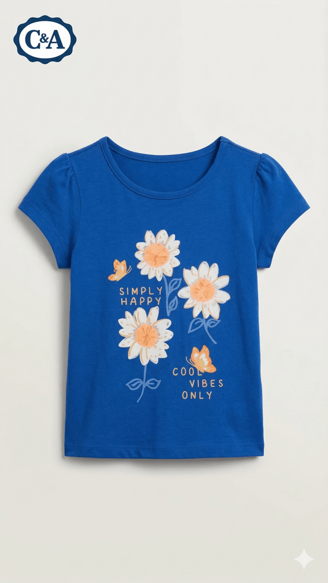 dark blue with white orange flowers BG-000467 - blouse