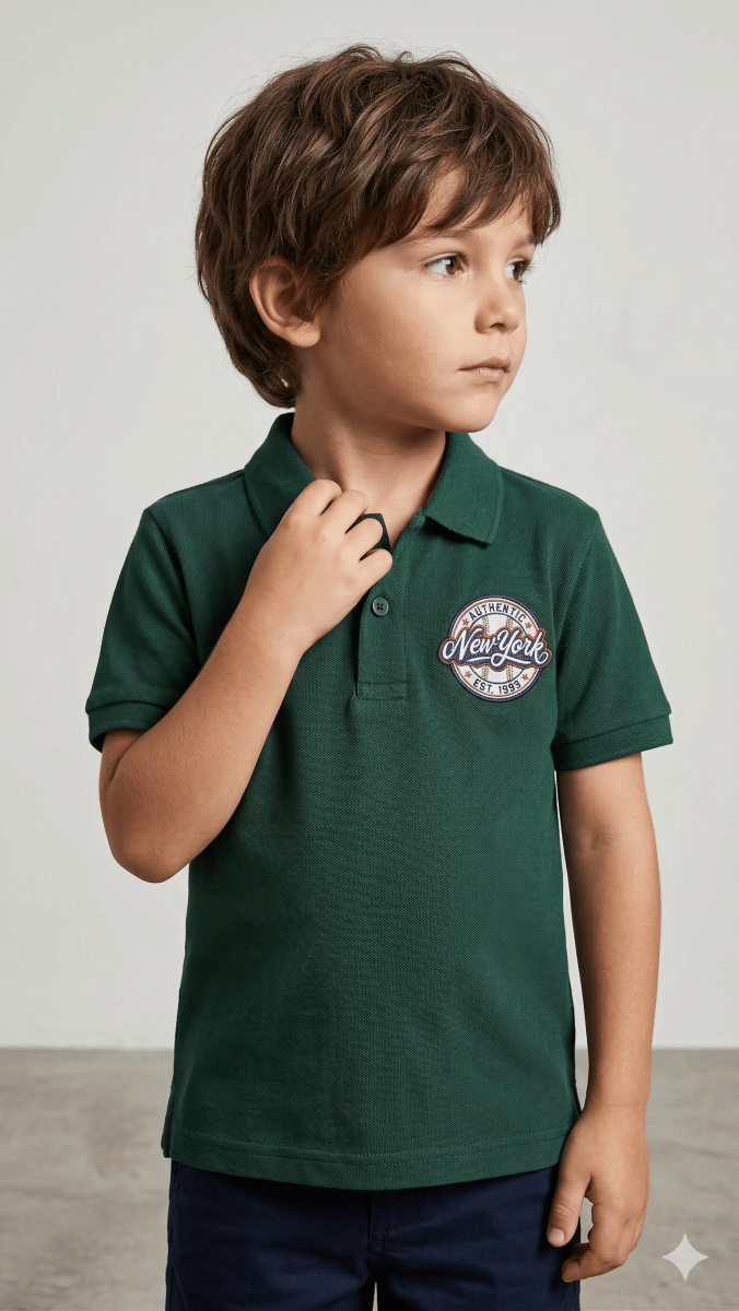 Dark Green Boys Polo Shirt (BG-000433)