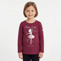 Dark Purple Long Sleeved shirt with Glittery Dancer Graphic (BG-000308) - blouse
