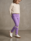 DARK PURPLE TIGHTS WITH DAY FUN PRINT (BG-000795) - girl tights