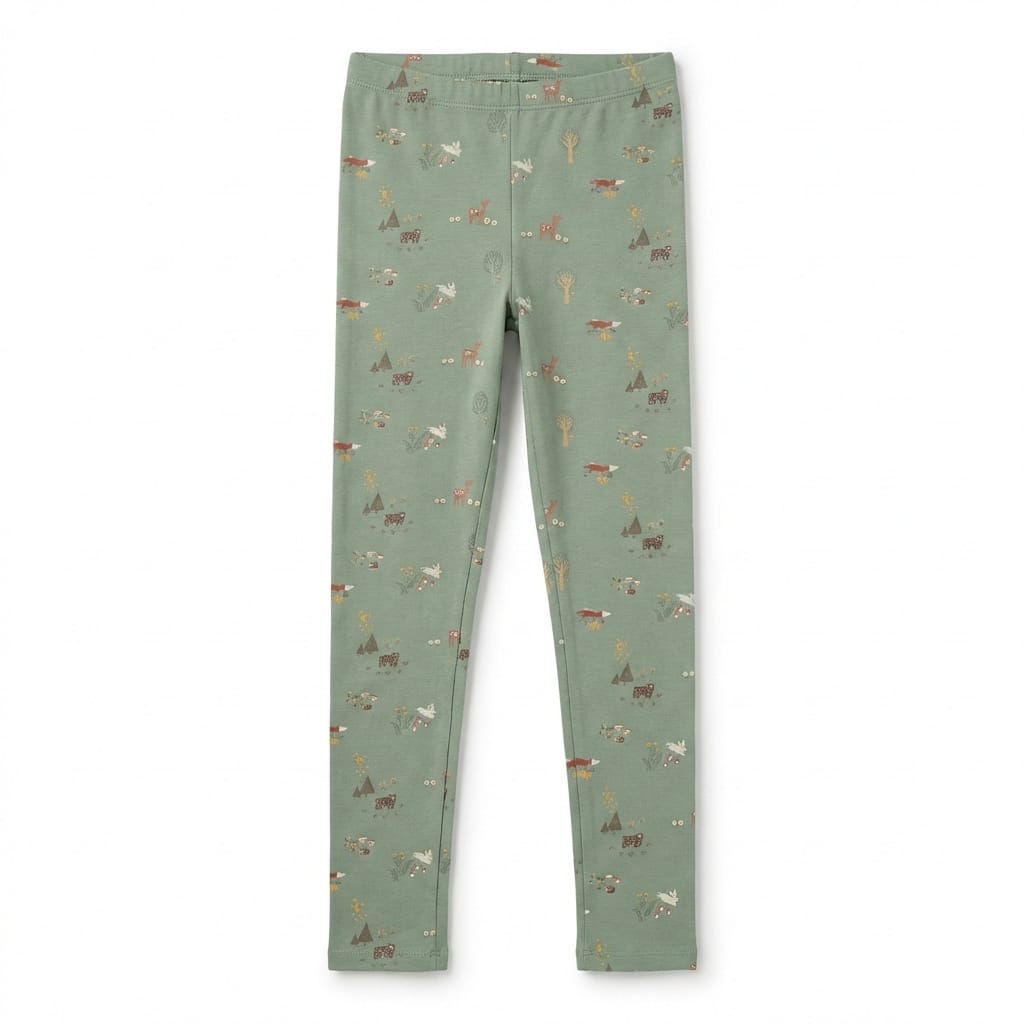 Forest Theme Pattern Printed Legging (BG-000215) - girl tights