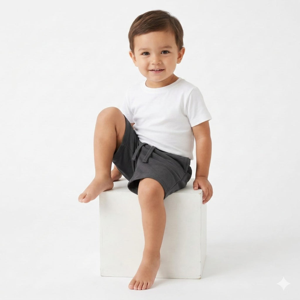 Forge Grey Childerns Shorts (BG-000422) - nikkers