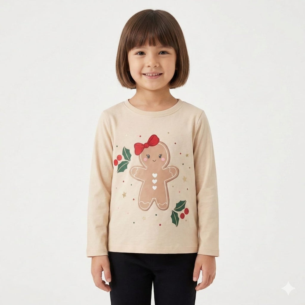 Gingerbread Long Sleeved Shirt (BG-000303) - blouse