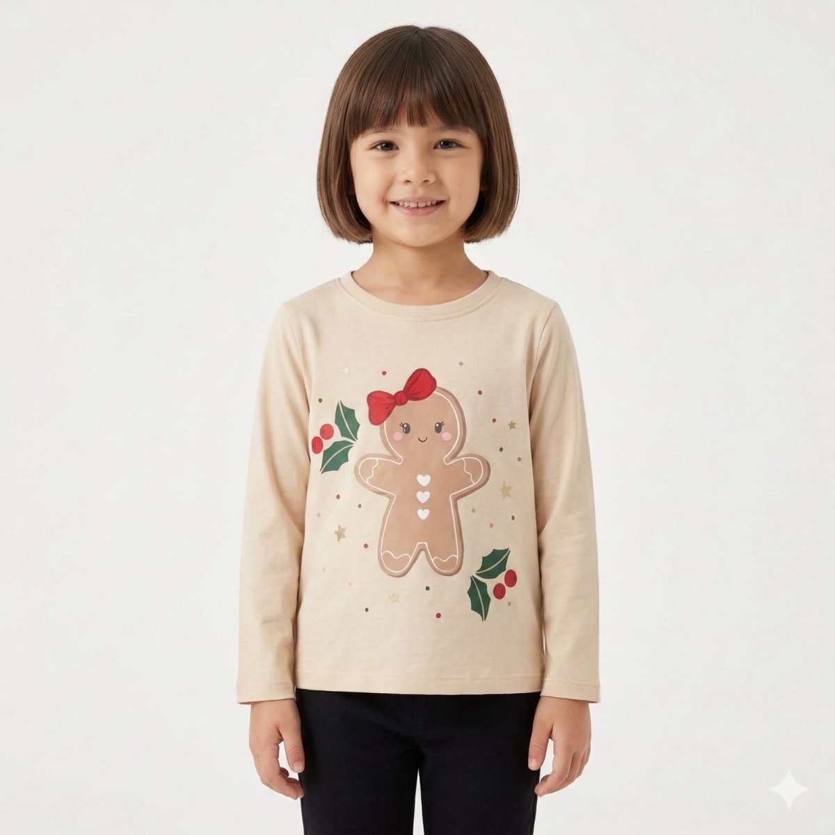 Gingerbread Long Sleeved Shirt (BG-000303) - blouse