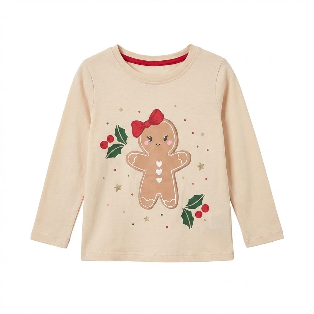 Gingerbread Long Sleeved Shirt (BG-000303) - blouse