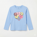 Girl Full Sleeves Knit Shirt with Text & Heart Print (BG-000148)