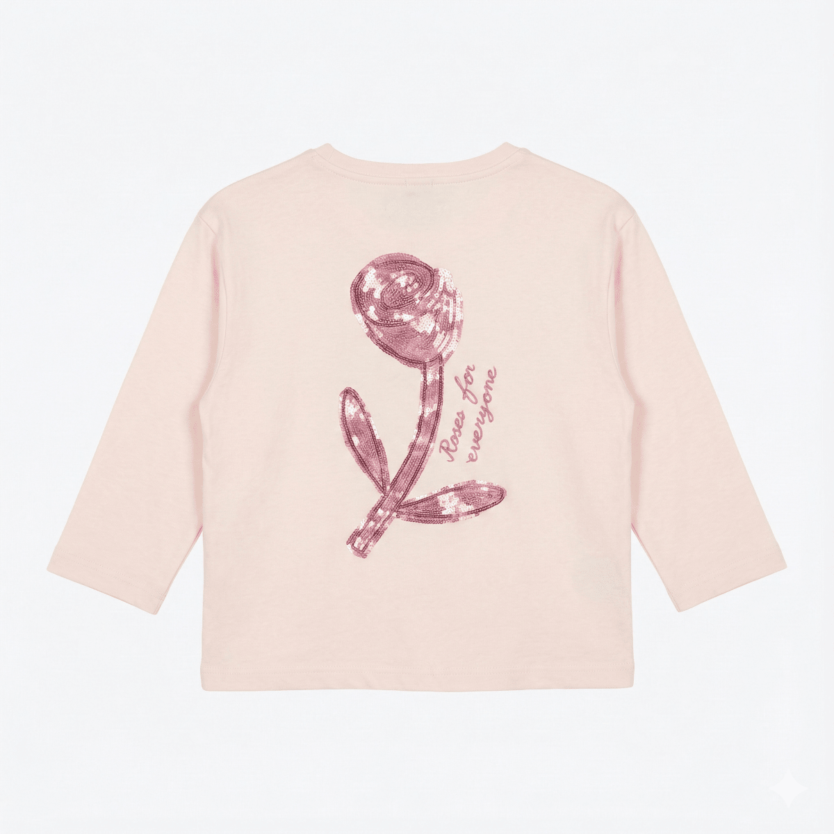Girls Long Sleeve Shirt with Rose Print (BG-000146)