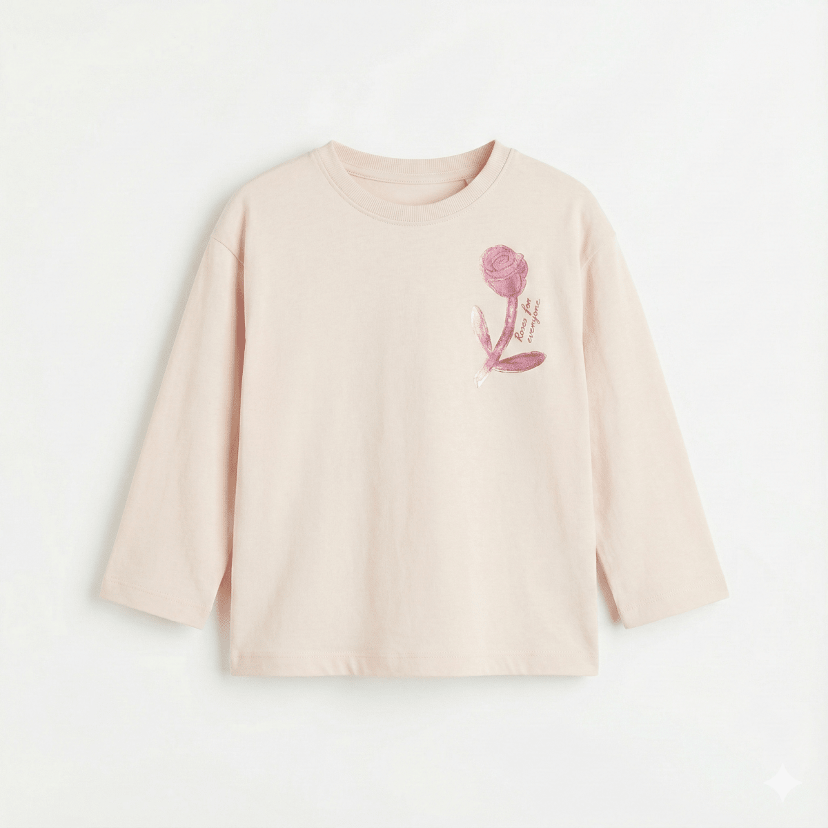 Girls Long Sleeve Shirt with Rose Print (BG-000146)