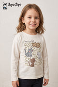 Girls "Love My Cats" Leopard Print Long-Sleeve T-Shirt Dopo Dopo (BG-000892)