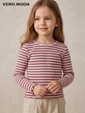 Girls Mauve and White Striped Long Sleeve Top (Vero Moda) (BG-000947)