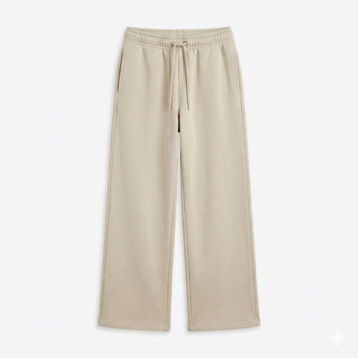 Girls Minimalist Wide-Leg Sweat Trouser - Sand Beige (BG-000189)