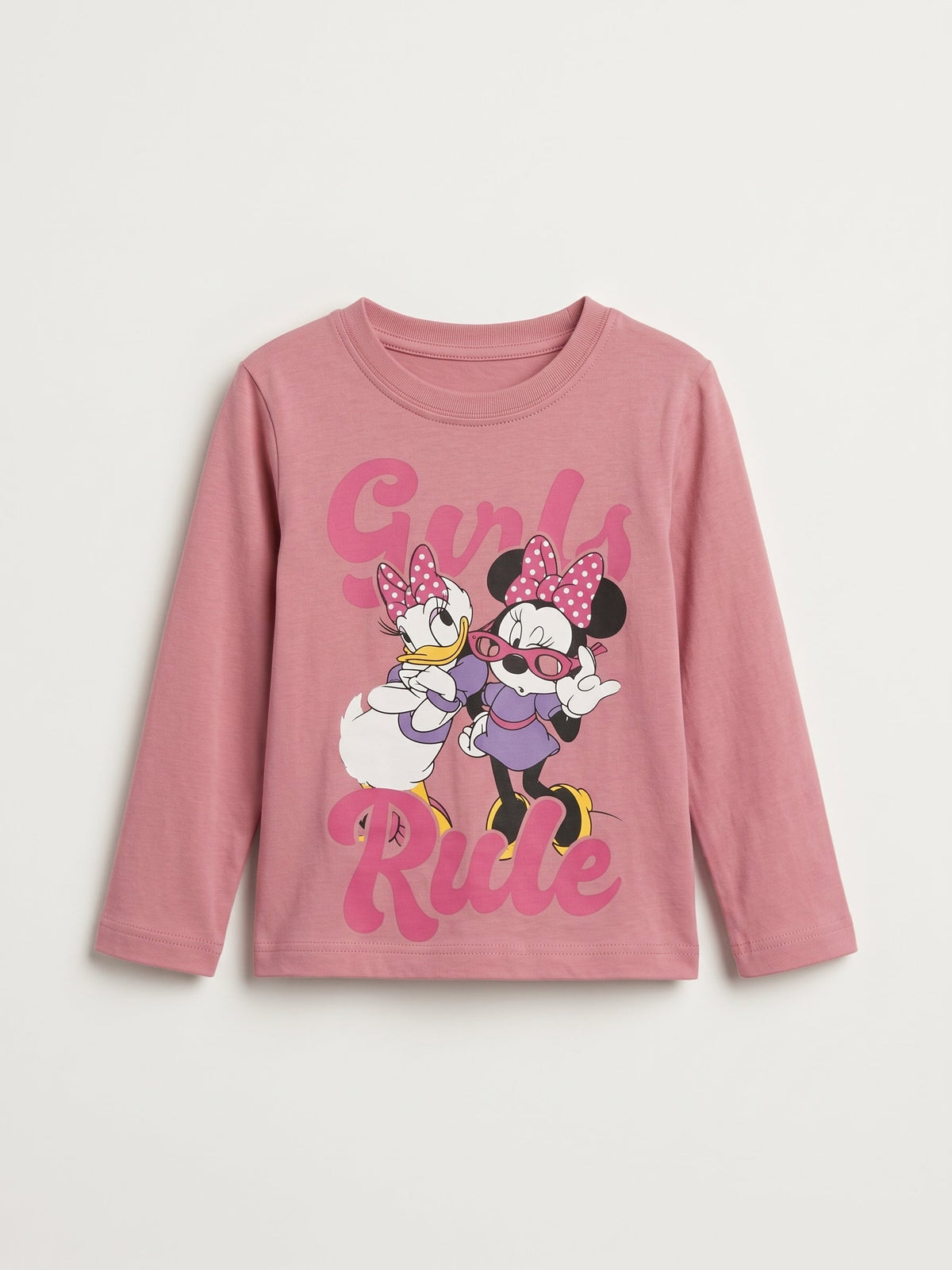 Girls Pink Disney Minnie and Daisy Duck Graphic Top (BG-000951)