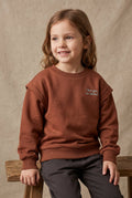 Girls Rust Brown "I love you, so matcha!" Sweatshirt (BG-001003)