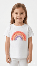 Girls Sequin Rainbow Shirt with Rainbow Graphic (BG-000375) - blouse