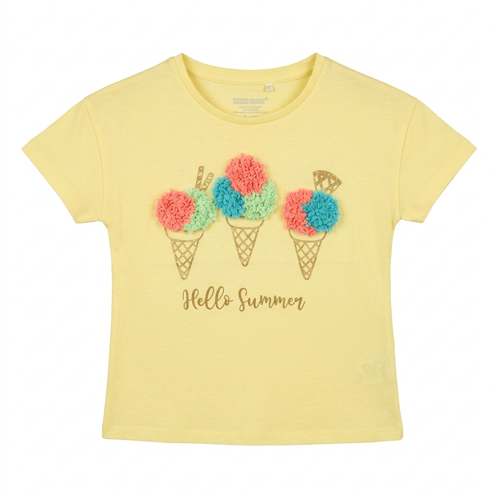Girls shirt with Colorful Icecream Graphic Design (BG-000395)