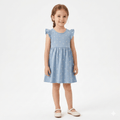 Girls Sleevesless Dress with White Floral/Rose Print (BG-000388) - blouse
