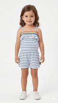 Girls Striped Knit Romper (BG-000385) - blouse