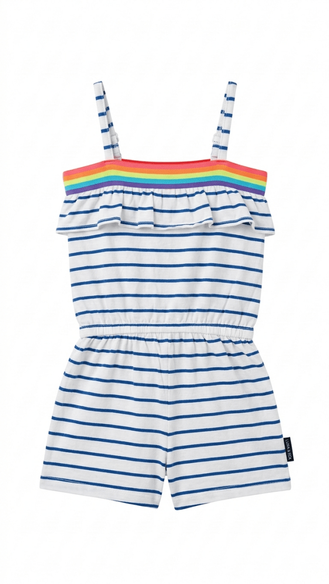 Girls Striped Knit Romper (BG-000385) - blouse